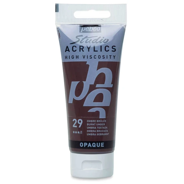 Pebeo Studio Yüksek Viskoziteli Akrilik Boya 100 ml Burnt Umber 29 ürün görseli 1
