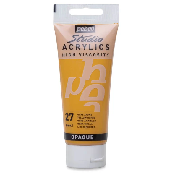 Pebeo Studio Yüksek Viskoziteli Akrilik Boya 100 ml Yellow Ochre 27 ürün görseli 1