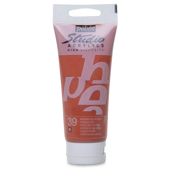 Pebeo Studio Yüksek Viskoziteli Akrilik Boya 100 ml Venice Red 39 ürün görseli 1