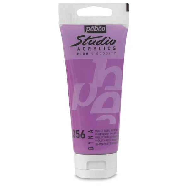 Pebeo Studio Yüksek Viskoziteli Metalik Akrilik Boya 100 ml Iridescent Violet Blue 356 ürün görseli 1