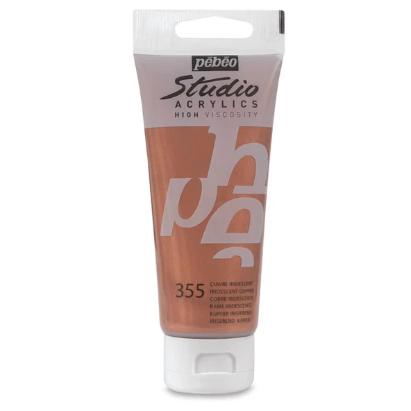 Pebeo Studio Yüksek Viskoziteli Metalik Akrilik Boya 100 ml Iridescent Copper 355 ürün görseli 1