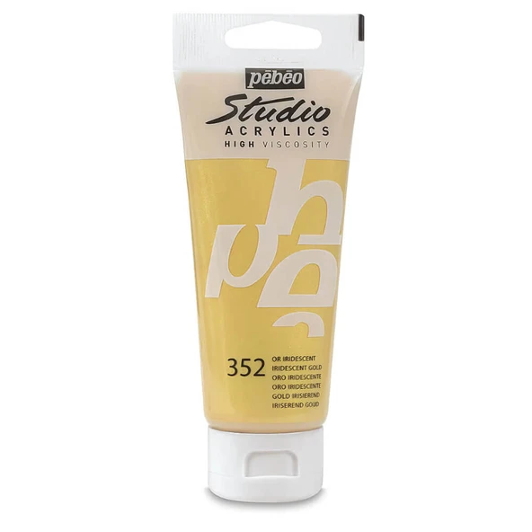 Pebeo Studio Yüksek Viskoziteli Metalik Akrilik Boya 100 ml Iridescent Gold 352 ürün görseli 1