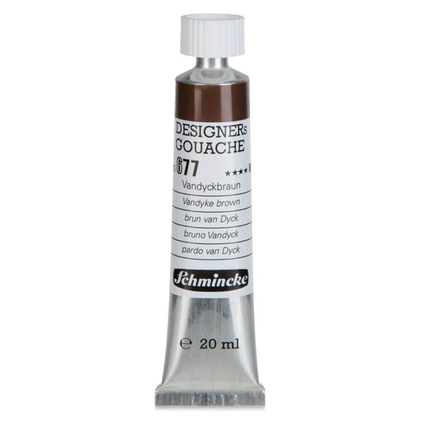 Schmincke HKS Designers Guaj Boya 20 ml Vandyke Brown 677 ürün görseli 1