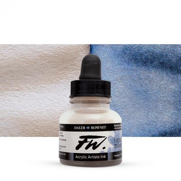 Daler Rowney Fw Acrylic Artisits Ink 29.5 ml Damlalıklı Cam Şişe Shimmering Blue 711 ürün görseli 1