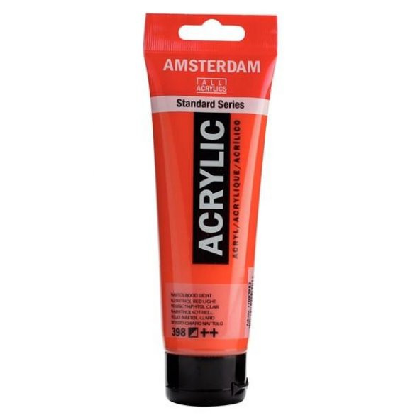 Amsterdam Akrilik Boya 120ml Tüp NAPHTHOL RED LIGHT 398 ürün görseli 1