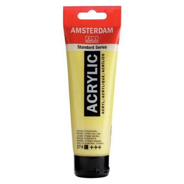 Amsterdam Akrilik Boya 120ml Tüp NICKEL TITANIUM YELLOW 274 ürün görseli 1