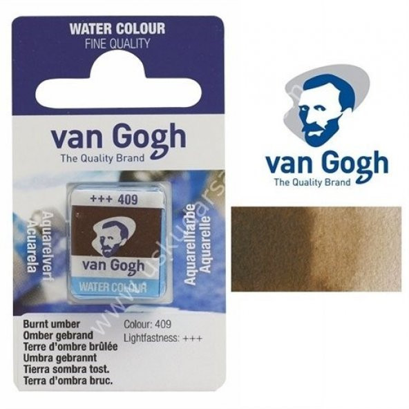 Talens Van Gogh Tablet Suluboya 1/2 Burnt Umber- 409 ürün görseli 1