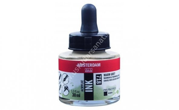 Amsterdam Sıvı Akrilik Mürekkep 30ml 718 Warm Grey ürün görseli 1