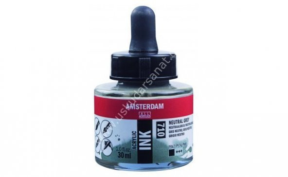 Amsterdam Sıvı Akrilik Mürekkep 30ml 710 Neutral Grey ürün görseli 1