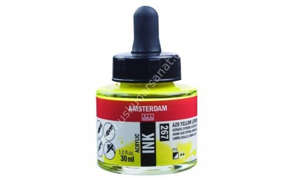 Amsterdam Sıvı Akrilik Mürekkep 30ml 267 Azo Yellow Lemon ürün görseli 1