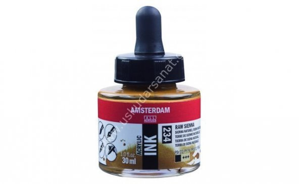 Amsterdam Sıvı Akrilik Mürekkep 30ml 234 Raw Sienna ürün görseli 1