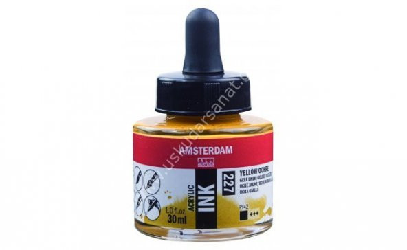Amsterdam Sıvı Akrilik Mürekkep 30ml 227 Yellow Ochre ürün görseli 1