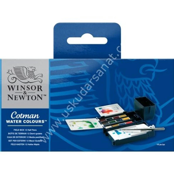 Winsor & Newton Cotman Tablet Sulu Boya 12 Renk ürün görseli 1