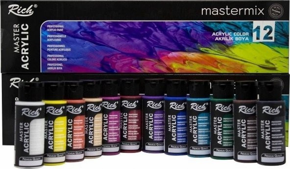 Rich Akrilik Boya 60 Ml Master Mix 12 Li 11407 ürün görseli 1