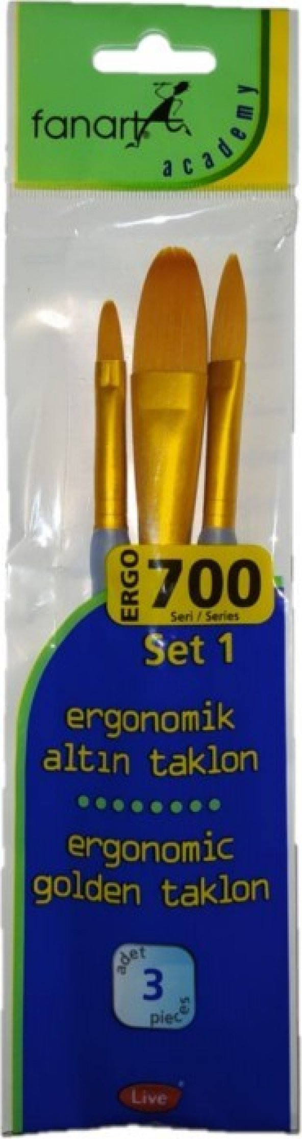 Fanart 700 Serisi Ergonomik Altın Taklon Set-1 3lü ürün görseli 1