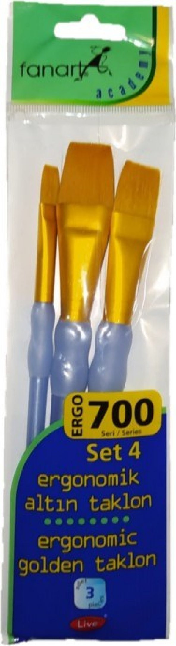 Fanart 700 Serisi Ergonomik Altın Taklon Set-4 3lü ürün görseli 1
