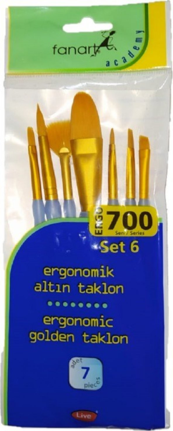 Fanart 700 Serisi Ergonomik Altın Taklon Set-6 7li ürün görseli 1