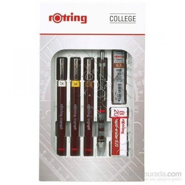 Rotring Isograph Kolej Set Pergelsiz (0.2-0.3-0.5)+ Tikky 0.5 Mm Versatil ürün görseli 1