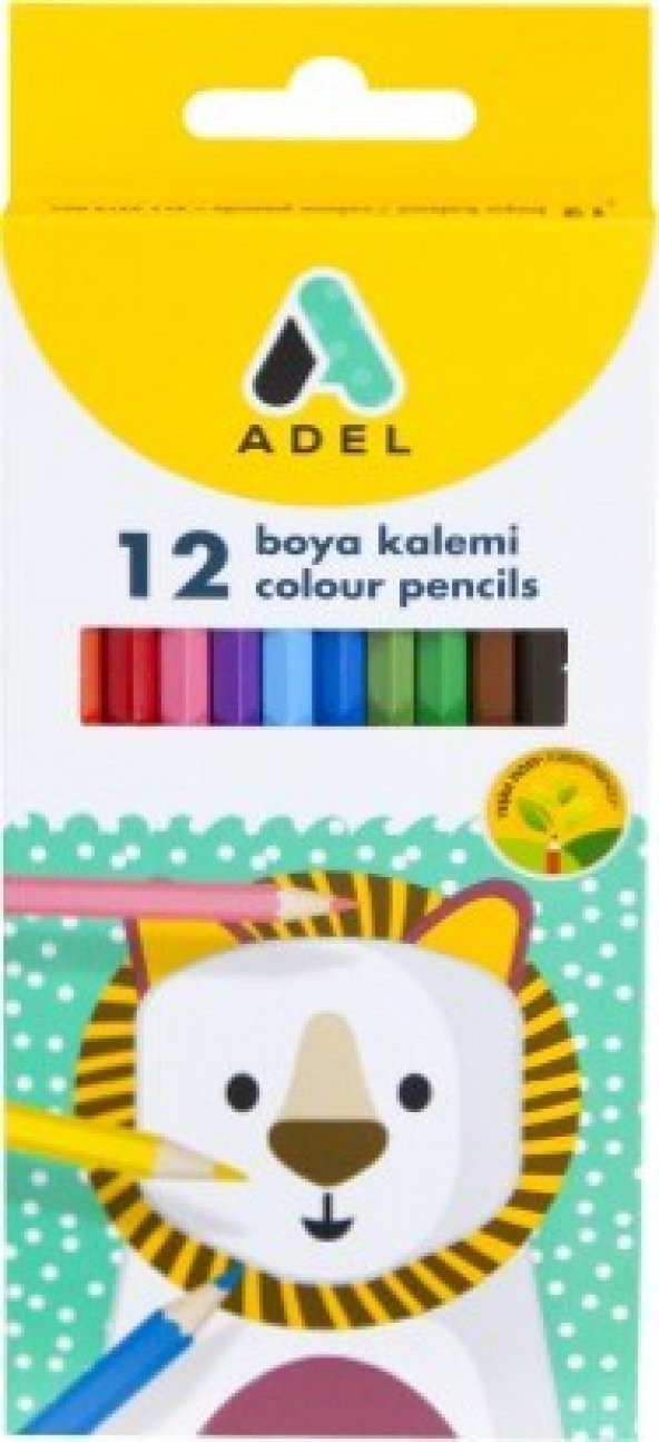 Adel Karton Kutu Boya Kalemi 12 Renk Tam Boy ürün görseli 1