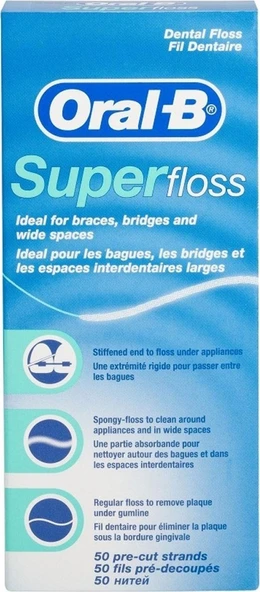 Oral-B Super Floss 50'li Diş İpi - Resim 2