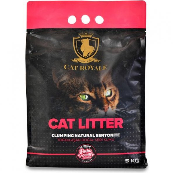 Cat Royale 5 lt. Bebek Pudralı Kedi Kumu ürün görseli 1