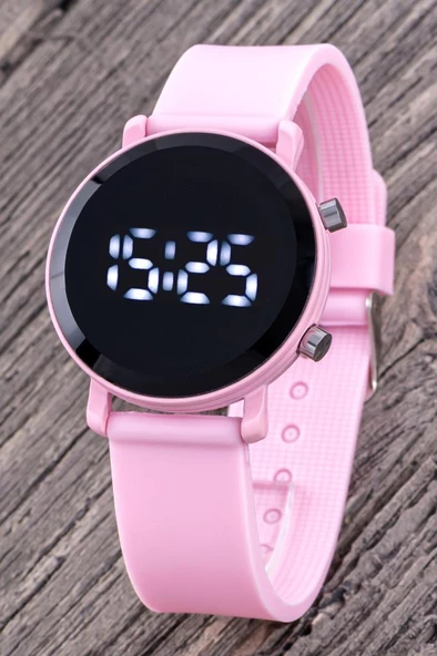Pembe Renk Çocuk Saati - Saat Öğretici Led Watch Kadran Kız Çocuk Saati ST-304312 ürün görseli 1