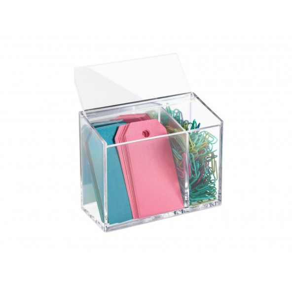 KIR21640ES OFİS,KIRTASİYE MALZEMESİ DÜZENLEYİCİ ŞEFFAF 12X6X10CM ürün görseli 1