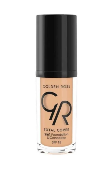 Golden Rose Total Cover 2in1 Foundation&concealer-12 Light Beige-kapatıcı Fondöten ürün görseli 1