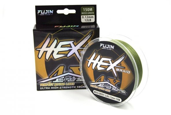 Fujin Hex Braid 4x 150mt Moss Green PE İp Misina 0,16 mm ürün görseli 1