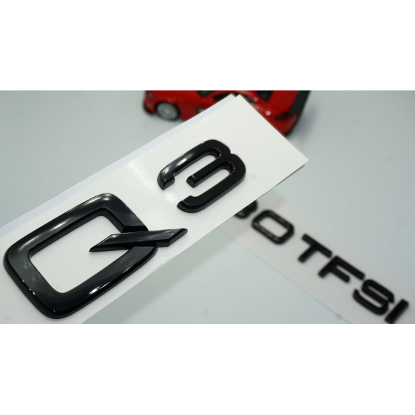Audi Q3 30 TFSi Parlak Siyah ABS 3M 3D Bagaj Yazı Logo Orjinal Ürün ürün görseli 1