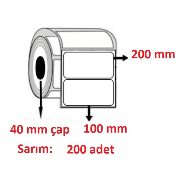 100X200 KUŞE ETİKET ( 200 lü ) ürün görseli 1