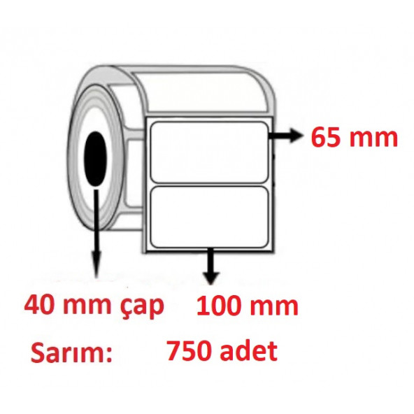 100X65 KUŞE ETİKET ( 750 li ) ürün görseli 1