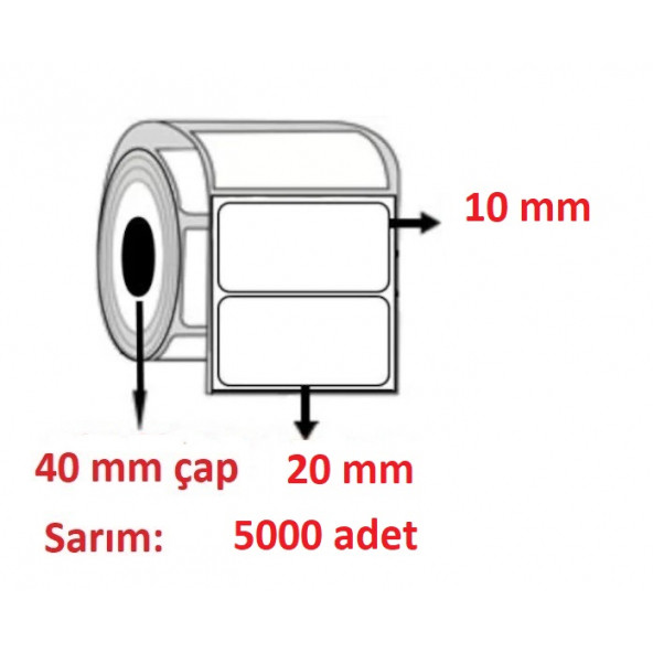 10x20 KUŞE ETİKET (5000 lü) ürün görseli 1
