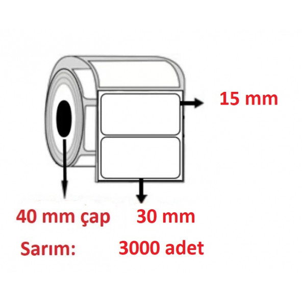 15x30 KUŞE ETİKET (3000 lü) ürün görseli 1