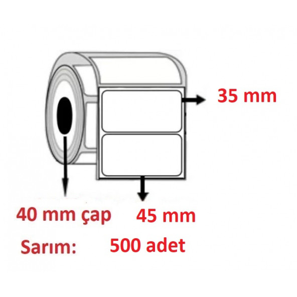 35x45 KUŞE ETİKET( 500lü ) ürün görseli 1