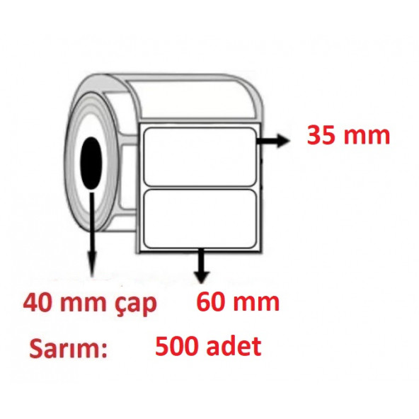 35x60 KUŞE ETİKET( 500lü ) ürün görseli 1