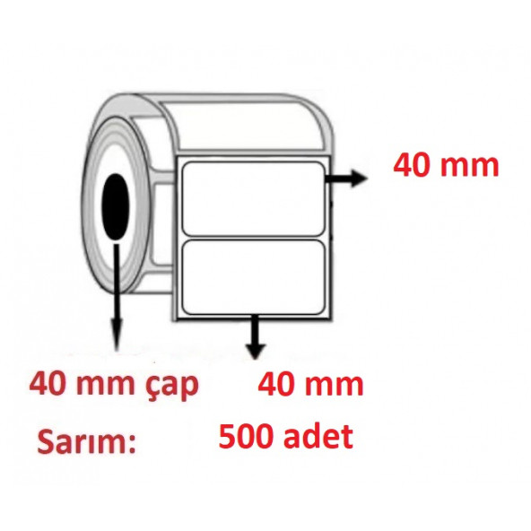 40x40 KUŞE ETİKET( 500lü ) ürün görseli 1