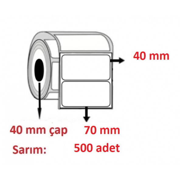40x70 KUŞE ETİKET( 500lü ) ürün görseli 1