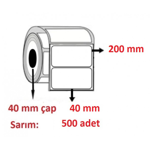 40x200 KUŞE ETİKET( 500lü ) ürün görseli 1