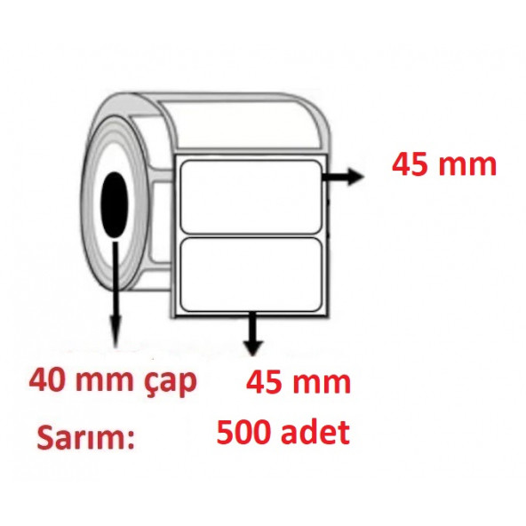 45x45 KUŞEETİKET( 500lü ) ürün görseli 1