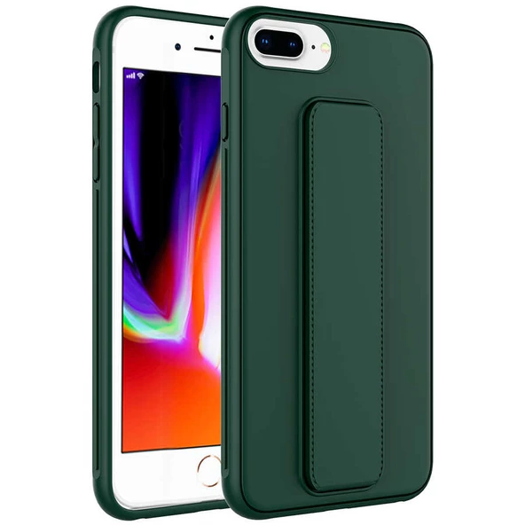 Apple iPhone 7 Plus Kılıf Zore Qstand Katlanabilir Standlı Kılıf ürün görseli 1