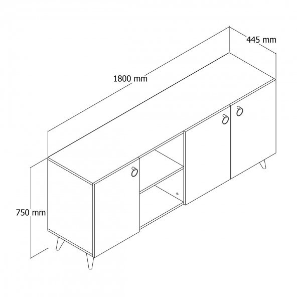Buse Konsol Beyaz - KSL0301 - Resim 4