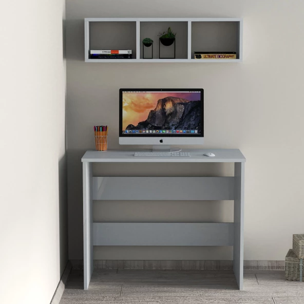 Çalışma Masası Raflı Beyaz - CLM0201 ürün görseli 1