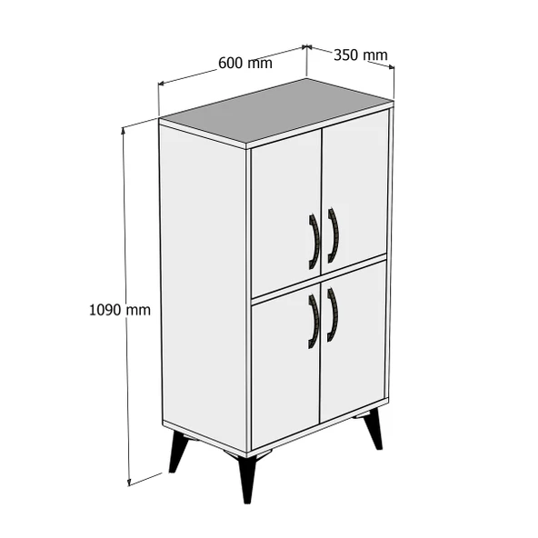 Küçük Boy Çok Amaçlı Dolap Çam - MDL0202 - Resim 3