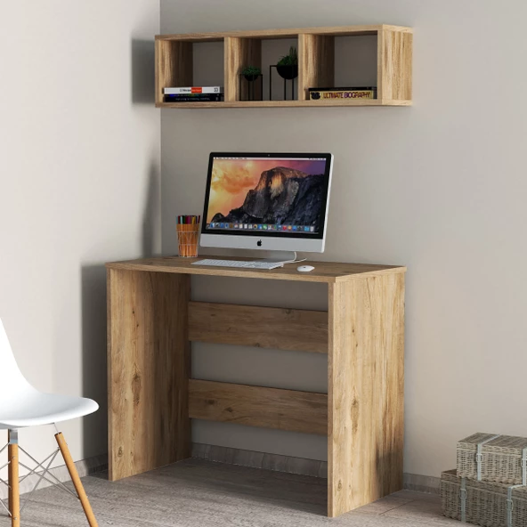 Çalışma Masası Raflı Çam - CLM0202 - Resim 2