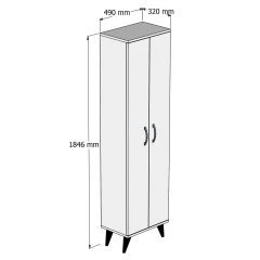 2 Kapılı 49cm Banyo Dolabı Çam - BDL0102 ürün görseli 1