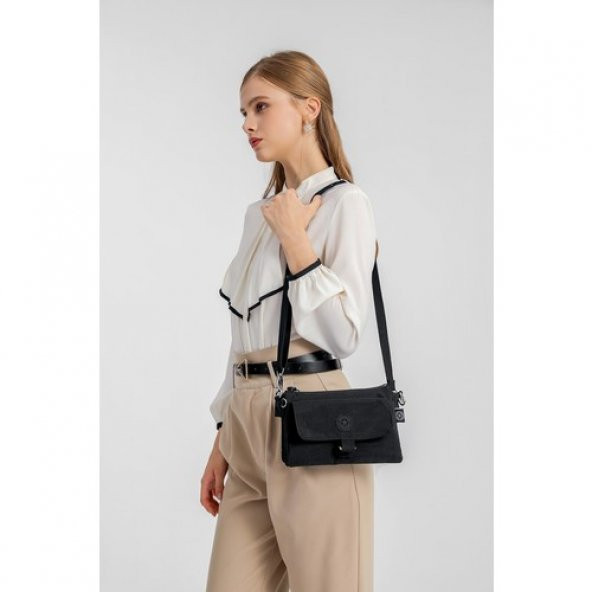 Smart Bags SMBYB1147-0001 Siyah Kadın Minik Çapraz Çanta ürün görseli 1