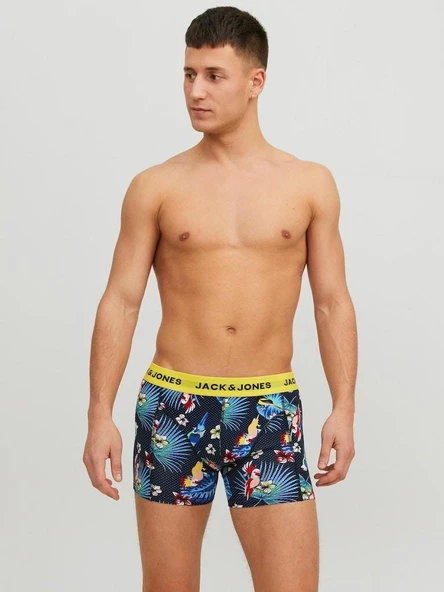 Jack Jones Crazy Solıd 3 Lü Paket Erkek Boxer 12194104 - Resim 4