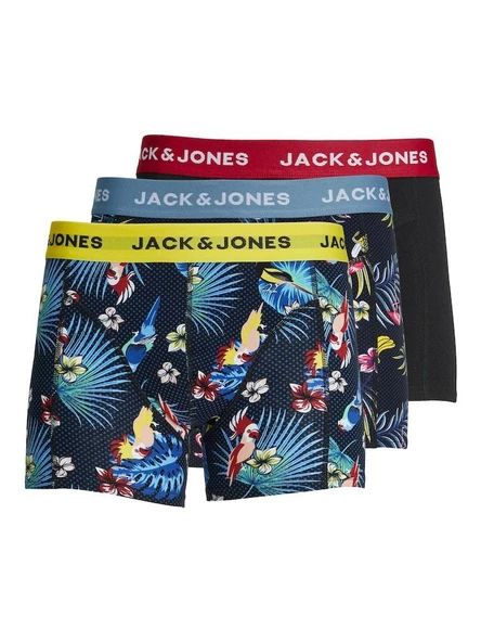 Jack Jones Crazy Solıd 3 Lü Paket Erkek Boxer 12194104 ürün görseli 1