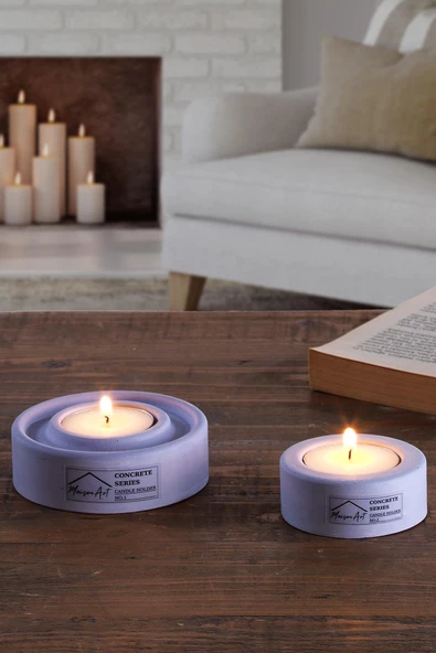 Holder | 2'Li Set Mumluk | Tea Light Mumluk Seti | Dekoratif Şamdan Mumluk ürün görseli 1